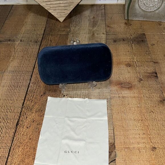Gucci blue Velvet Sunglasses Eyeglasses Case & cloth main image 9